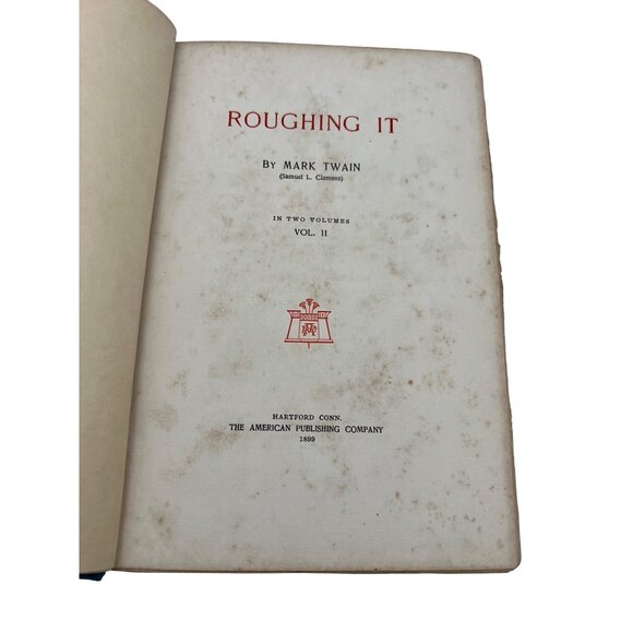 1899 Mark Twain Roughing It Vol II - Japan Edition, Limited to 1000, Watermark - Picture 1 of 10